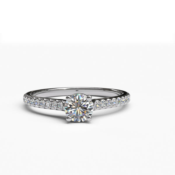 Solitaire Gold Engagement Ring with 0.5ct Diamonds - 01SG01